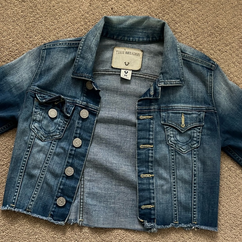 Cropped True Religion Jean Jacket